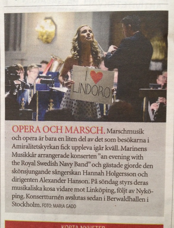 Review of the concert yesterday in the newspaper Sydöstran! Review of the concert yesterday in the newspaper Sydöstran!