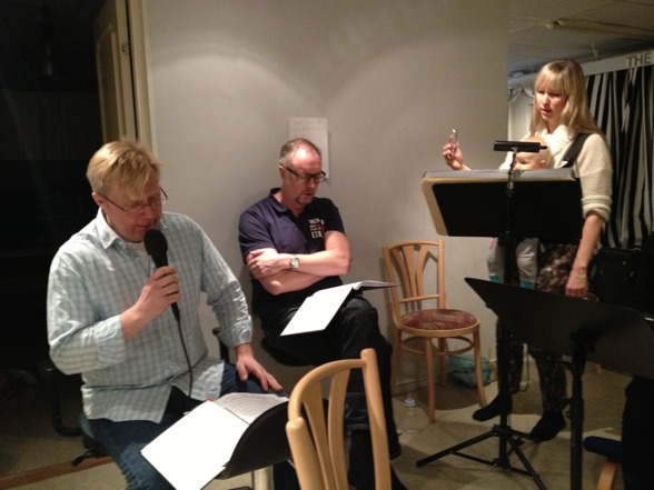 Anders Jalkéus, Lars Arvidson and Janna Vettergren during rehearsal! Anders Jalkéus, Lars Arvidson and Janna Vettergren during rehearsal!