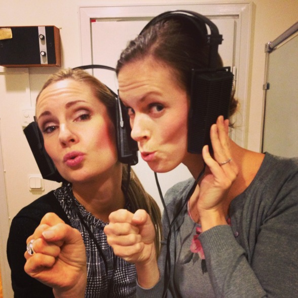 Hannah Holgersson and Ida Falk Winland preparing Sirens, November 2014. Hannah Holgersson and Ida Falk Winland preparing Sirens, November 2014.