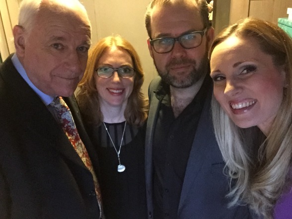 Tomas Bolme, Jenny Tjärnström, Andreas E Olsson and Hannah Holgersson during intermission at Alla Helgona kyrka, Nyköping Tomas Bolme, Jenny Tjärnström, Andreas E Olsson and Hannah Holgersson during intermission at Alla Helgona kyrka, Nyköping