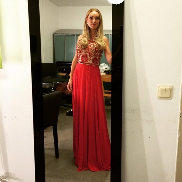 Hannah Holgersson back stage at Musikaliska Hannah Holgersson back stage at Musikaliska