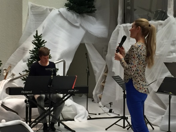 David Gyllingsten and Hannah Holgersson during rehearsal David Gyllingsten and Hannah Holgersson during rehearsal