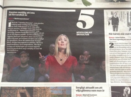 According to DN Kultur; "The best of the week"!! According to DN Kultur; "The best of the week"!!