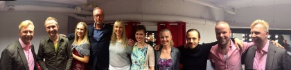 Anders Jalkéus, Anders Edenroth, Hannah Holgersson, Lars Arvidson, Janna Vettergren, Emma Nilsdotter, Katarina Henryson, Conny Thimander, Morten Vinther and again (!) Anders Jalkéus (photographer), during the performance intermission yesterday! Anders Jalkéus, Anders Edenroth, Hannah Holgersson, Lars Arvidson, Janna Vettergren, Emma Nilsdotter, Katarina Henryson, Conny Thimander, Morten Vinther and again (!) Anders Jalkéus (photographer), during the performance intermission yesterday!