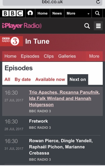 Hannah Holgersson and Ida Falk Winland at BBC In Tune