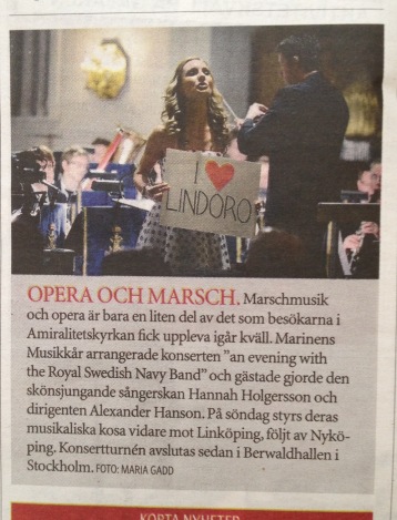 Review of the concert yesterday in the newspaper Sydöstran!