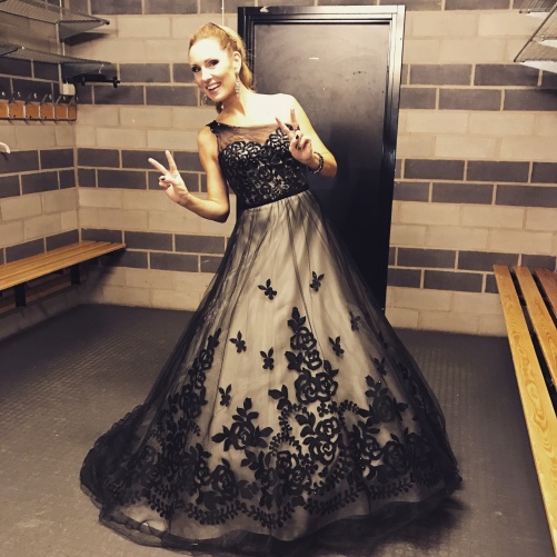 Hannah Holgersson after a successful show in Linköping, Saab Arena
