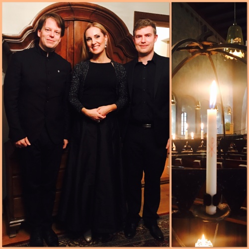 Tobias Ringborg, Hannah Holgersson and Espen Myklebust Olsen at Essinge kyrka.