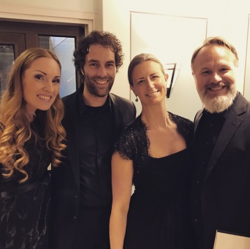 The soloist quartet; (from the left) Hannah Holgersson, Thomas Volle, Maria Sanner and Staffan Liljas