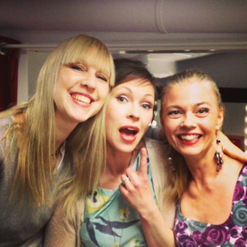 Janna Vettergren, Emma Nilsdotter and Katarina Henryson...my beautiful friends in our dressing room!