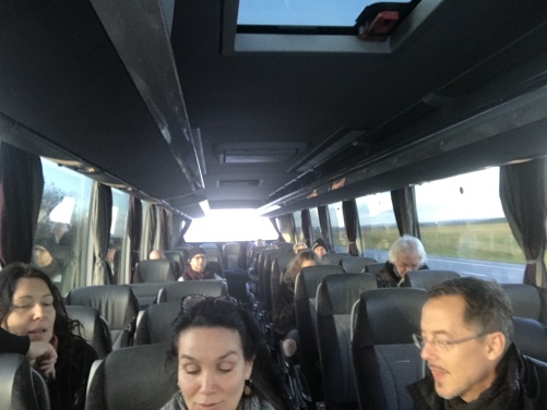 Tourbus going from Gothenburg to Malmö.