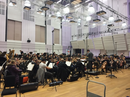 BBC Philharmonic and conductor Clark Rundell during rehearsal