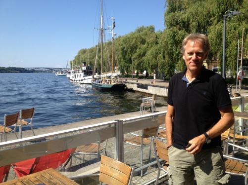 Anders Neglin by the beautiful water side nearby the Stockholm City Hall!