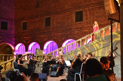 My stage entrance yesterday night in the Stockholm City Hall. Stråkkapellet String Orchestra playing!