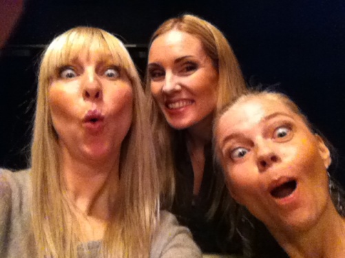 Janna Vettergren, Hannah Holgersson and Katarina Henryson having fun backstage!