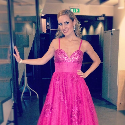 Hannah Holgersson before entering the stage!