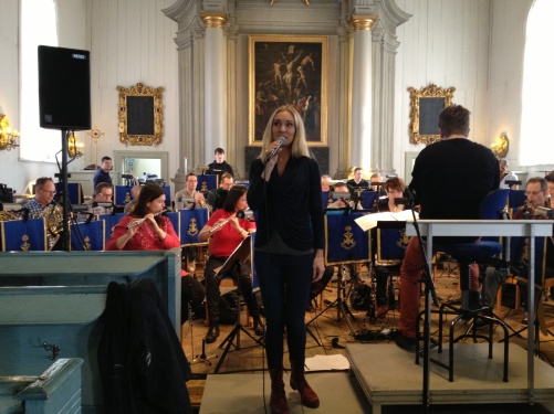Hannah Holgersson during rehearsal in Amiralitetskyrkan earlier today!