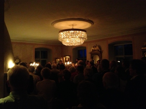 View from the audience at Saxå Herrgård. Standing ovation in the end of the concert!