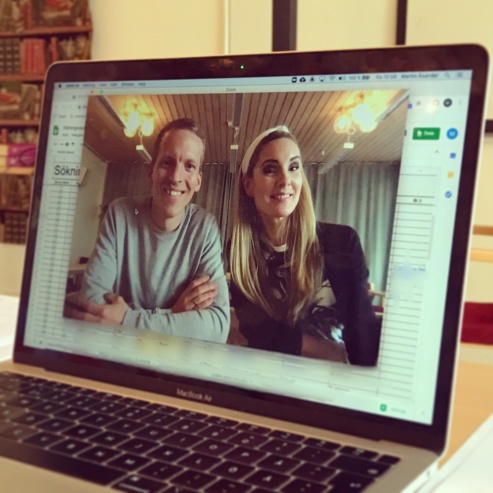 Martin Åsander and Hannah Holgersson, colleagues in jurywork of music auditions at Bromma Folkhögskola