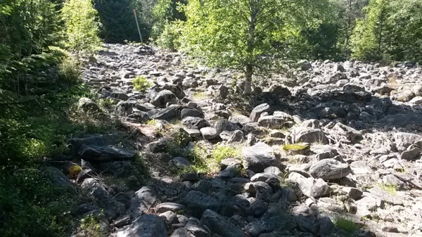 Stenigt på väg upp på Lidnipan. Stenigt på väg upp på Lidnipan.