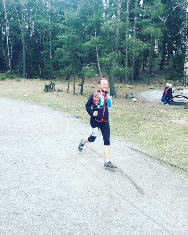 Efter första varvet fortfarande pigg. Efter första varvet fortfarande pigg.