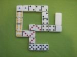 Domino med olika färger