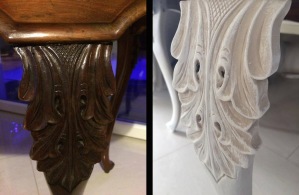 Torrborstning på detaljer Torrborstning på detaljer