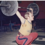 RÖRANDE XTRA MTRL 1977-19,Björn Erickson i ett träningryck i BH,privatfoto Björn Erickson