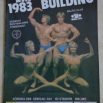 affisch EM i bodybuilding 1983,skänkt av Arthur Markentorp
