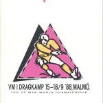 RÖRANDE PROGRAMTIDNING WM I DRAGKAMP 1988 FRAMSIDA