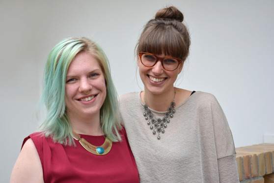Sara Kalucza och Moa Eriksson startade doktorandpodden under 2015. Foto: Ulrika Sahlén.