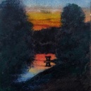 "Solnedgång" 18,5 x 14,5 cm
