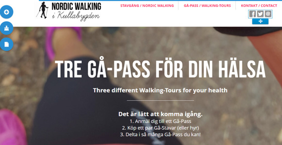 Placering av ikoner för sociala medier (skärmdump från hemsidans "redigeringsläge") Placering av ikoner för sociala medier (skärmdump från hemsidans "redigeringsläge")
