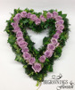 Hjärta - Lila rosor (enligt bild)