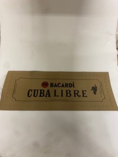 Bacardi Bar mat (rail) Cuba libre