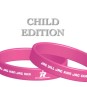 Pepp-armband - (!! OBS !!CHILD EDITION) Ljus rosa & vit JAG VILL JAG KAN JAG SKA
