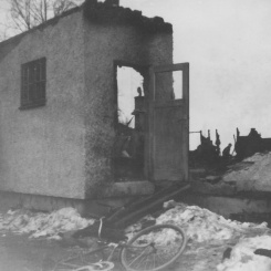 Linkullen brinner ner 5 februari 1955 Foto: Lilly Kroon