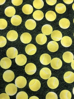 Tennisbollar på gräs- bomullsväv - 