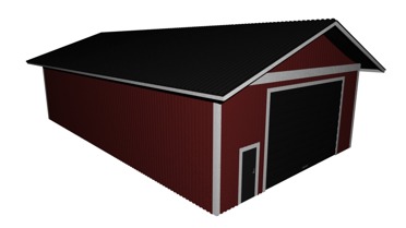 Garage med brutet tak Garage med brutet tak