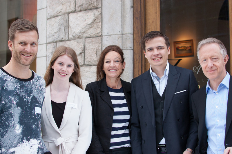 Från vänster: Arvid Axland från reklambyrån Pool, Erica Smeds från Kultur & Näringsliv, Kerstin Lord från Åmells konsthandel, Lars Stålhös från Lagerkvist & Partners och Per Hedström från Nationalmuseum. Foto: Ian Hobbs Från vänster: Arvid Axland från reklambyrån Pool, Erica Smeds från Kultur & Näringsliv, Kerstin Lord från Åmells konsthandel, Lars Stålhös från Lagerkvist & Partners och Per Hedström från Nationalmuseum. Foto: Ian Hobbs