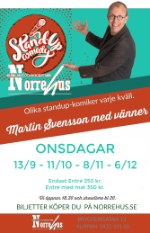 13/9 STANDUP med Martin Svensson och vänner.