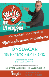 8/11 STANDUP med Martin Svensson och vänner.