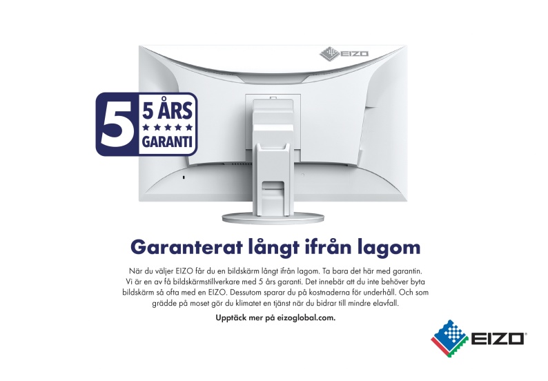 Copywriter för bildskärmsföretaget EIZO - annons i Dagens industri