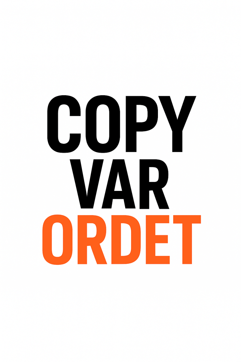 Ristretto Stockholm presenterar en ny tagline för byrån: "Copy var ordet"