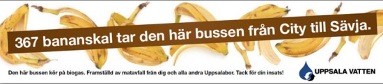 Copywriter för matavfallskampanj. Kund: Uppsala Vatten.