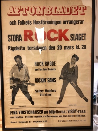 Affisch för Stora Rockslaget 1958. Foto: Wille Wendt.