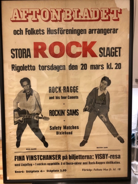 Affisch för rockgala i Jönköping 1958. Privat ägo.