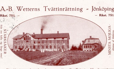 Ungdomsgården Vättergården inrymdes i den tidigare disponentbostaden till AB Wetterns Tvättinrättning, Östra Storgatan 115.