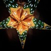 Grön färgglad julstjärna/adventsstjärna - 32 Mörkgrön