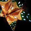 Grön färgglad julstjärna/adventsstjärna